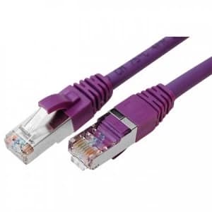 Patch Cord RJ45 CAT.6 S/FTP Purple - 0.30 M Full Copper