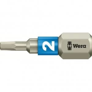 Wera Torsion Stainless Steel Hexagon Screwdriver Bit 2mm 25mm Pack of 1