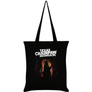 Grindstore - Texas Chainpaw Meowsacre Tote Bag (One Size) (Black/White)