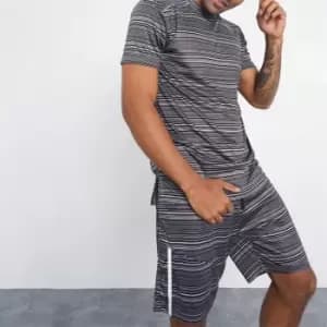 I Saw It First Mens Active T Shirt and Shorts Set - Grey