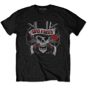 Guns N' Roses - Distressed Skull Mens Medium T-Shirt - Black