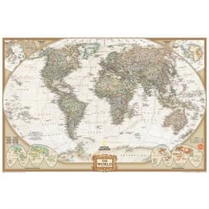 National Geographic Dry-Erase World Map Wall Decal