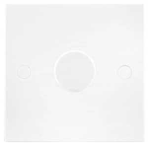 Wickes Push Dimmer Switch 1 Gang 2 Way 400W Square Edge White