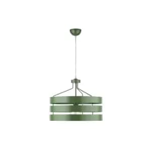 Ulisse Cylindrical Pendant Ceiling Light, Green