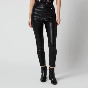 Ted Baker Womens Vllada Faux Leather Trousers - Black - UK 10