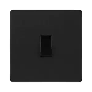 BG Evolve Matt Black Single Light Switch 20A 16Ax 2 Way - PCDMB12B