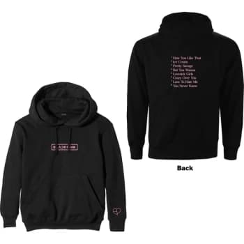 BlackPink - The Album Tracklist Unisex Large Hoodie - Black