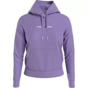 Tommy Jeans Linear Logo Hoodie - Purple