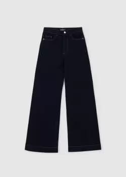 DL1961 Womens Hepburn Vintage Wide Leg Jeans In Bright Rinse Vintage