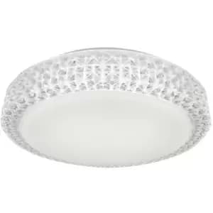 Zumalinelighting - Zumaline MoaIntegrated LED Round Decorative Flush Ceiling Light, White, Clear, 4000K, 2720Lm