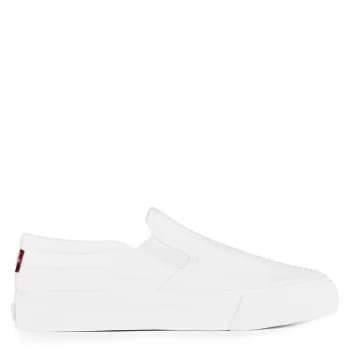 Levis Deacon Slip On Trainers Mens - White