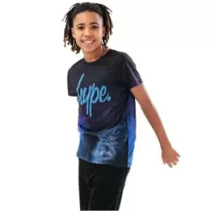 Hype Blue Space Print T-Shirt - Blue