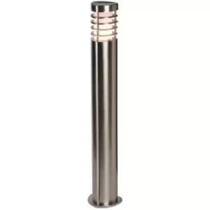 Loops - Outdoor Bollard Light IP44 - Brushed Stainless Steel - 9.2W LED E27 Lamp Post