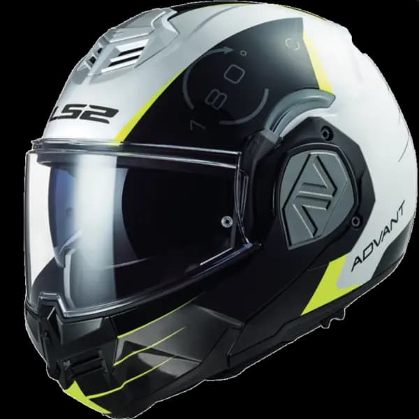 LS2 FF906 Advant Codex White Black Modular Helmet Size XL