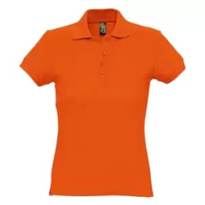 SOLS Womens/Ladies Passion Pique Short Sleeve Polo Shirt (L) (Orange)