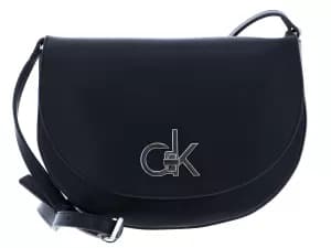 Calvin Klein Re-Lock Saddle Bag - Black