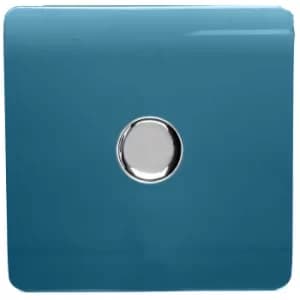 Trendi Switch 1 Gang 120 Watt LED Dimmer Switch in Ocean Blue