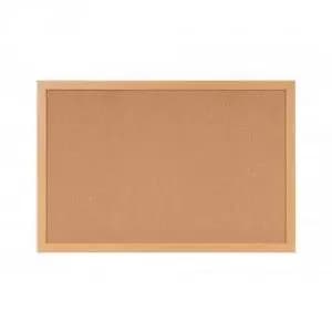 Bi-Office Earth-It Cork Noticeboard Oak Wood Frame 900x600mm 68958BS