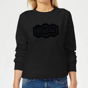 Beetlejuice Black Logo Womens Sweatshirt - Black - 5XL
