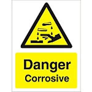 Warning Sign Corrosive Plastic 40 x 30 cm