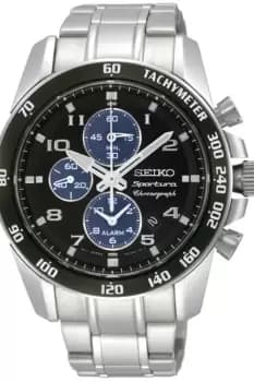 Mens Seiko Sportura Alarm Chronograph Watch SNAE63P1
