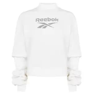 Reebok Mock Neck Jumper Womens - White