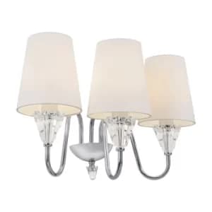 Modern Florero 3 Light Chrome Wall Lamp with Shades