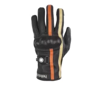 Helstons Eagle Air Summer Leather Black Orange Beige Gloves T10