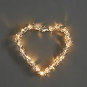 Robert Dyas Pearl and Jewel Heart Wreath
