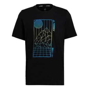 adidas Terrex Mountain Fun Graphic T-Shirt Mens - Black