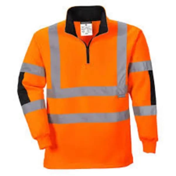 Portwest Xenon Half Zip Hi Vis Pullover B308ORR4XL Colour: Orange