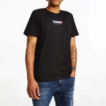 Tommy Jeans Mens Entry Print T-Shirt - Black - L