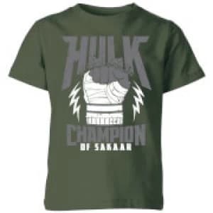 Marvel Thor Ragnarok Hulk Champion Kids T-Shirt - Forest Green - 11-12 Years