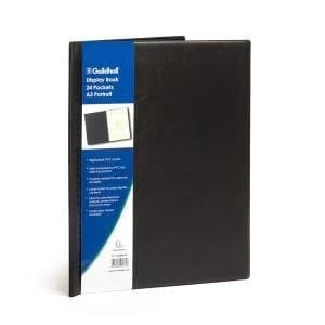 Exacompta Guildhall Display Book Portrait 24 Pockets A3 Black GDB24P