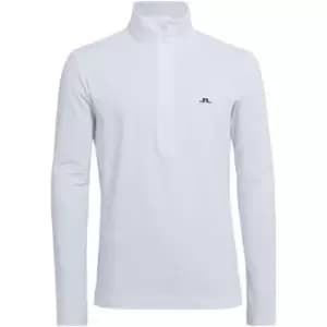 J Lindeberg Golf Luke Mid Layer Zip Top Mens - White