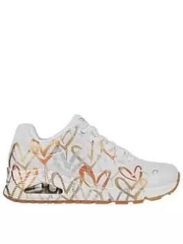 Skechers X Jgoldcrown Uno Trainers, White, Size 4, Women