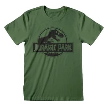 Jurassic Park - Mono Logo Unisex Large T-Shirt - Green