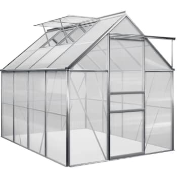 Greenhouse 4 Rooms 7,6 m³ Aluminum + Windows, Rain Gutter - UV Resistant