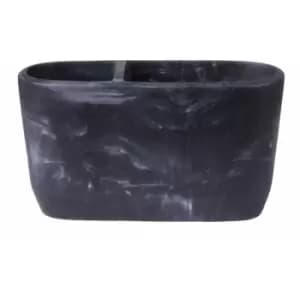 Octavia Freestanding Toothbrush Holder, Grey Marble - Grey Marble