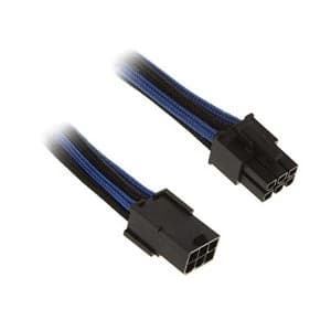 BitFenix Alchemy 6Pin PCIe Extension 45cm - sleeved black/blue/black