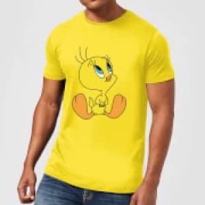 Looney Tunes Tweety Sitting Mens T-Shirt - Yellow - L - Yellow