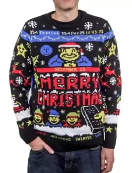 TV Text Christmas Jumper - L