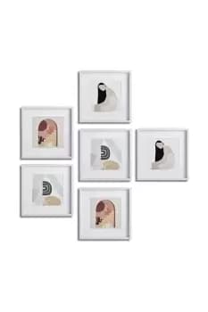 6 piece Ongar Wooden Picture Frame Set 30x30cm