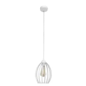 Dali Wire Frame Pendant Ceiling Light White 18cm