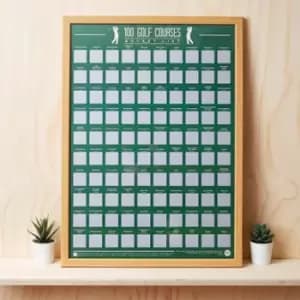 100 Golf Courses Bucket List Scratch Poster