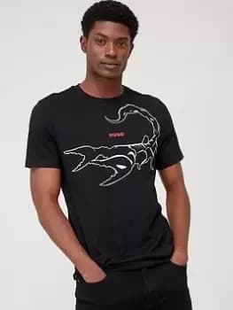 HUGO Darpione Print T-Shirt, Black Size M Men