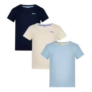 Slazenger 3 Pack Plain Tee Infants - Yellow
