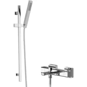 Hudson Reed - Windon Thermostatic Bath Shower Mixer with Kubix Slider Rail Kit - Chrome