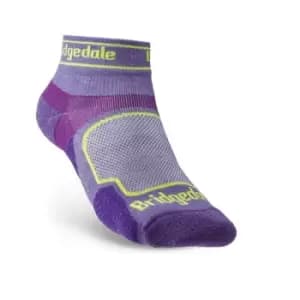 Bridgedale TRAIL RUN Ultralight T2 Coolmax Sport Low Womens - Large Purple