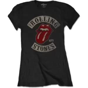 The Rolling Stones - Tour 1978 Ladies X-Small T-Shirt - Black